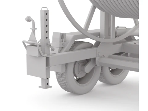 トレーラー付きブロードバンド ケーブル ドラム 3Dモデル