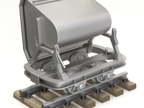 Mining Cart 3D Model