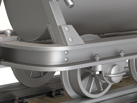 Mining Cart 3D Model