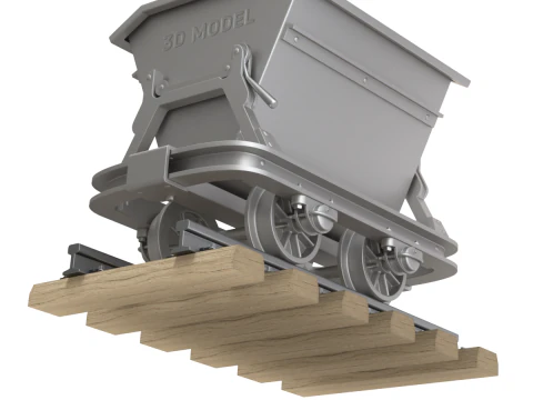 Mining Cart 3D Model