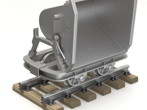 Mining Cart 3D Model