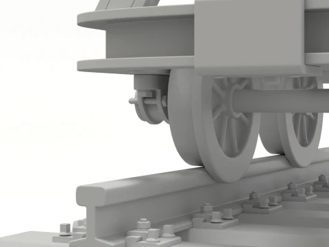 Mining Cart 3D Model