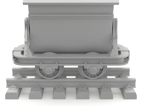 Mining Cart 3D Model