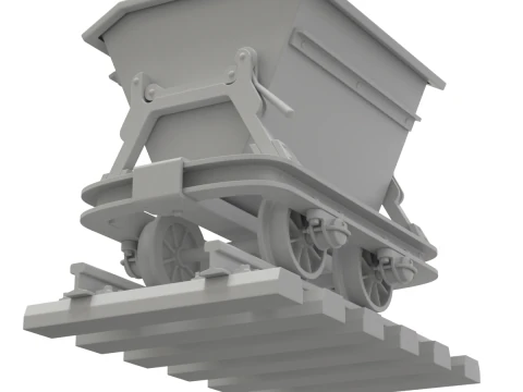 Mining Cart 3D Model