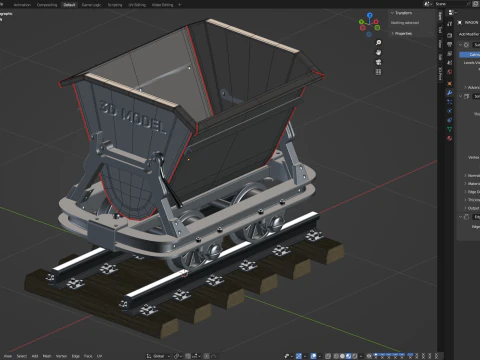 Mining Cart 3D Model