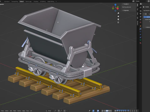 Mining Cart 3D Model