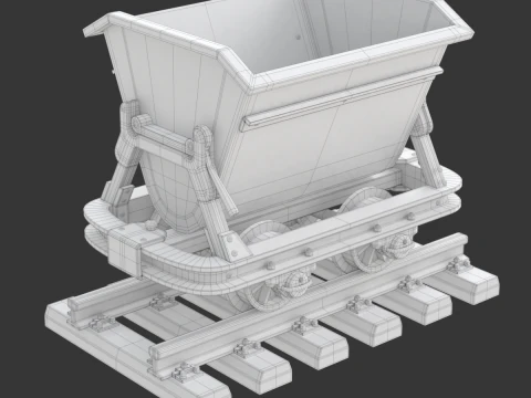 Mining Cart 3D Model