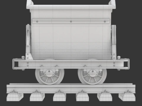 Mining Cart 3D Model