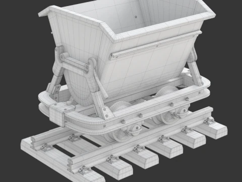 Mining Cart 3D Model