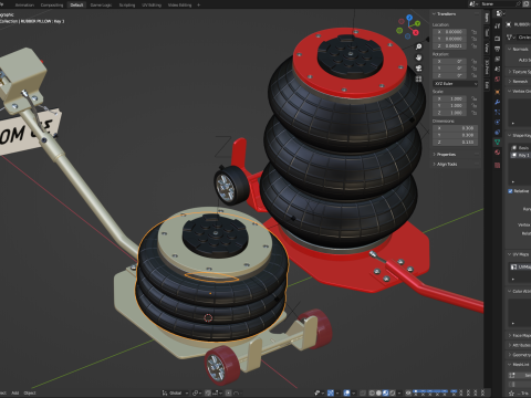 Pneumatic Jack 3D Model