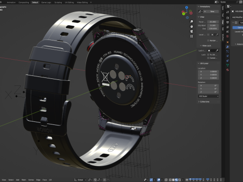 Honor Magic Watch 2 3D Model