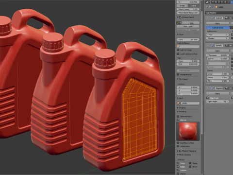 Motor Yağı Şişesi 3D Model