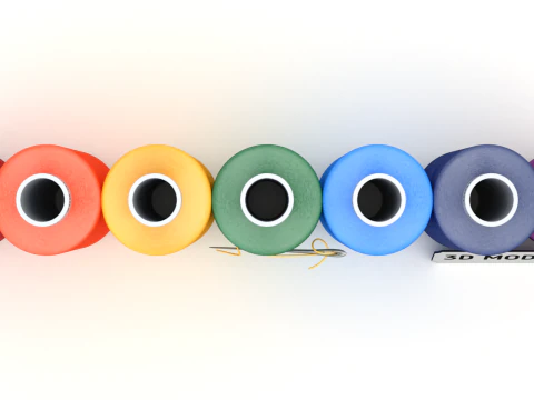 Sewing Thread Set 3D Model
