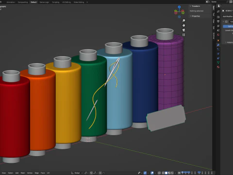 Sewing Thread Set 3D Model