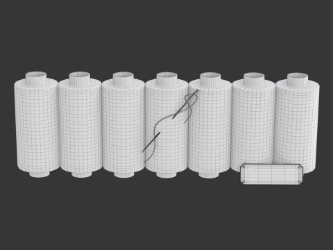 Sewing Thread Set 3D Модель