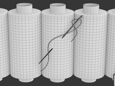 Sewing Thread Set 3D Model