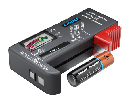 Tester per batterie con batteria AA Modello 3D
