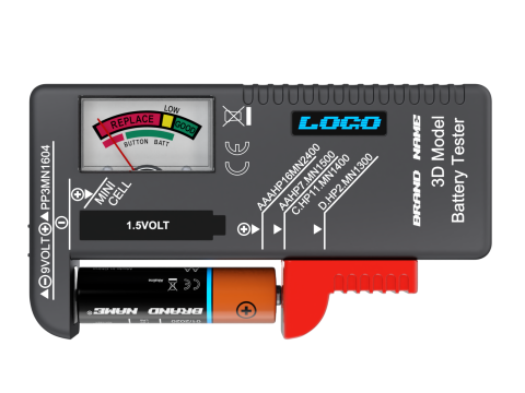 Battery Tester With AA Battery Modelo 3D