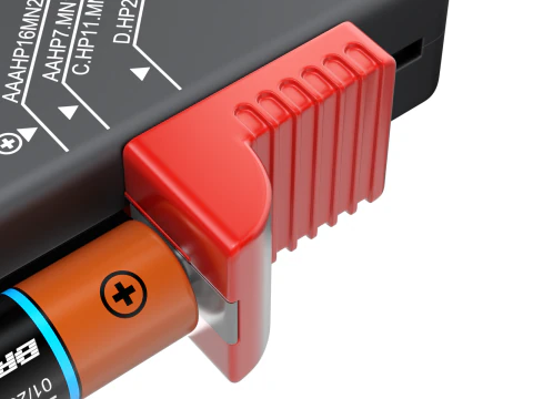 Tester per batterie con batteria AA Modello 3D