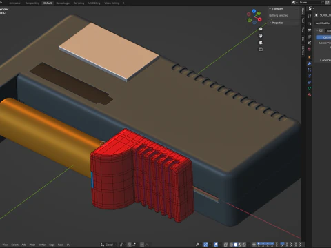 Tester per batterie con batteria AA Modello 3D