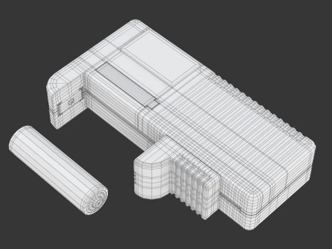 Tester per batterie con batteria AA Modello 3D