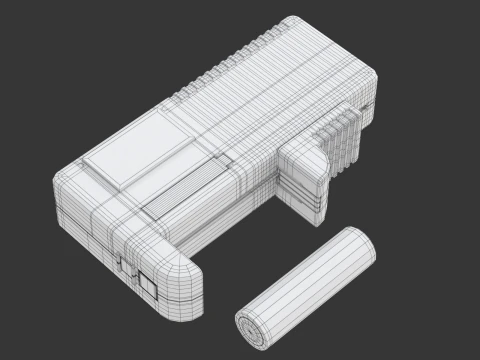 Tester per batterie con batteria AA Modello 3D