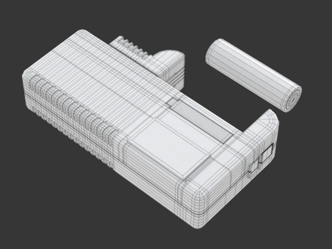 Tester per batterie con batteria AA Modello 3D