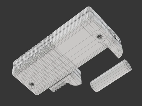 Tester per batterie con batteria AA Modello 3D
