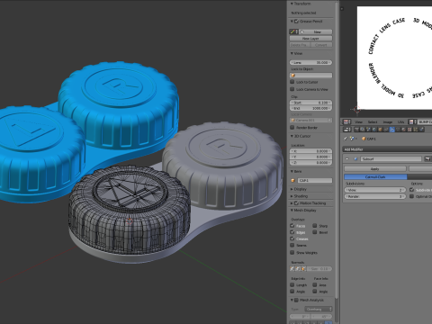Contact Lens Case Modelo 3D