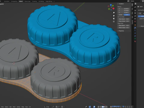 Estojo para lentes de contato Modelo 3D