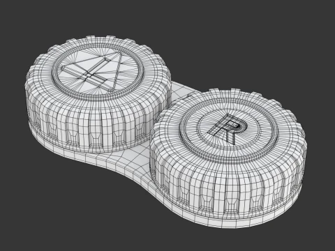 Estojo para lentes de contato Modelo 3D