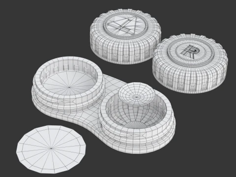 Estojo para lentes de contato Modelo 3D