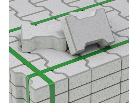 Paving Stones and Wooden Pallet 3D-Modell
