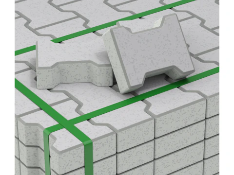 Paving Stones and Wooden Pallet 3D Model