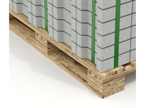 Paving Stones and Wooden Pallet 3D-Modell