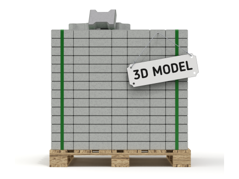 Paving Stones and Wooden Pallet 3D-Modell