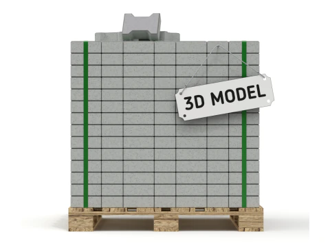 Paving Stones and Wooden Pallet 3D Model