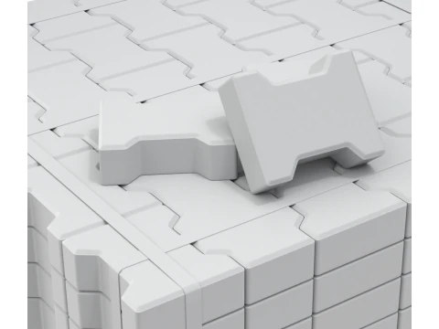Paving Stones and Wooden Pallet 3D Model