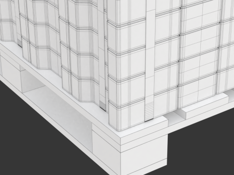 Paving Stones and Wooden Pallet 3D-Modell
