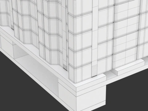 Paving Stones and Wooden Pallet 3D Model