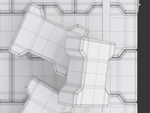 Paving Stones and Wooden Pallet 3D-Modell