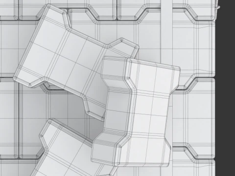 Paving Stones and Wooden Pallet 3D Model