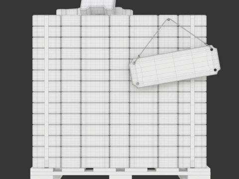 Paving Stones and Wooden Pallet 3D Model