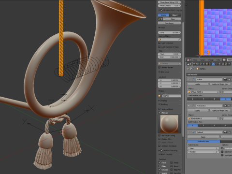 Post Horn Model 3D