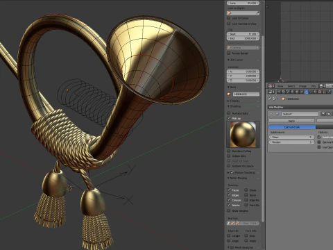 Post Horn 3D Model