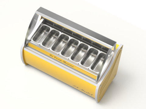 Ice Cream Showcase Fridge 3D Модель