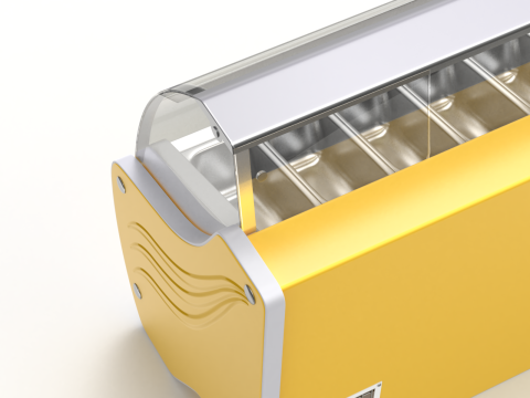 Ice Cream Showcase Fridge 3D Модель