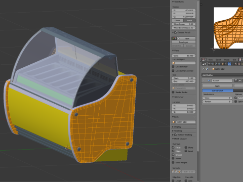 Ice Cream Showcase Fridge 3D Модель