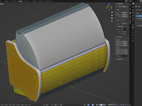 Ice Cream Showcase Fridge 3D Model