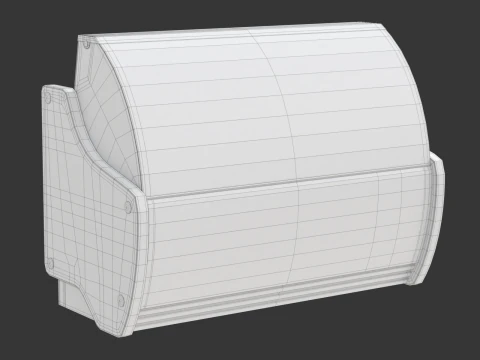 Ice Cream Showcase Fridge 3D Model